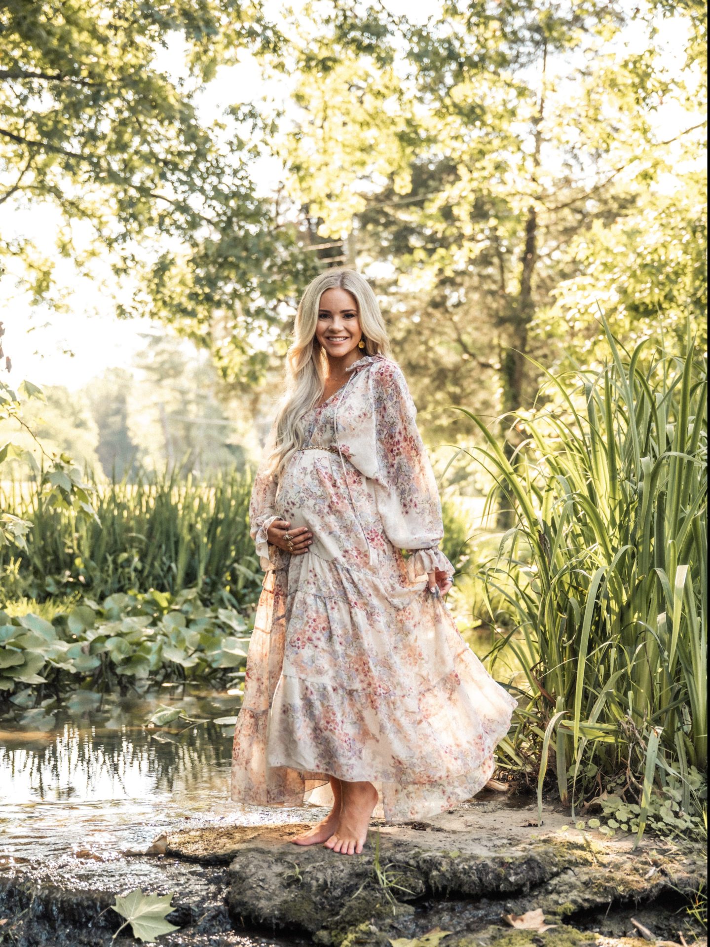 Women's Crochet Maternity Dresses for Photoshoot Boho Style Lace